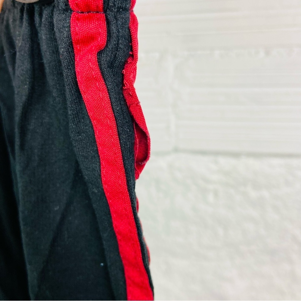 Blue star clothing company lounge Black Pants with Red Stripes size large - Picture 7 of 8